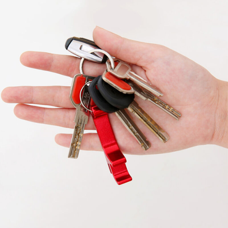 3Pcs Key Ring Chain Metal Bottle Opener Beer Soda Keychain Buckle Bar Claw Tool