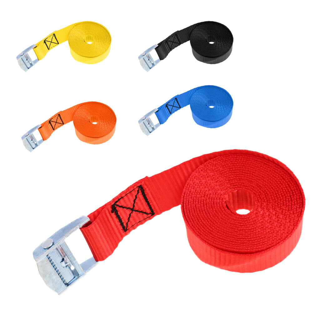 5 Pack 8ft Cam Buckle Lashing Straps Tie Down Strap Quick Release for Cargo