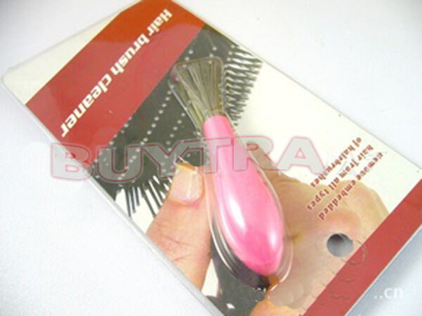 2x Hair Remover Comb Brush Cleaner Cleaning Embedded Beauty Tool Plastic .l8