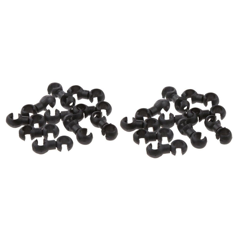 20pc Cycle Bike MTB Brake Gear Cable S Style Clips House Hose Guides C-C 10.7mm