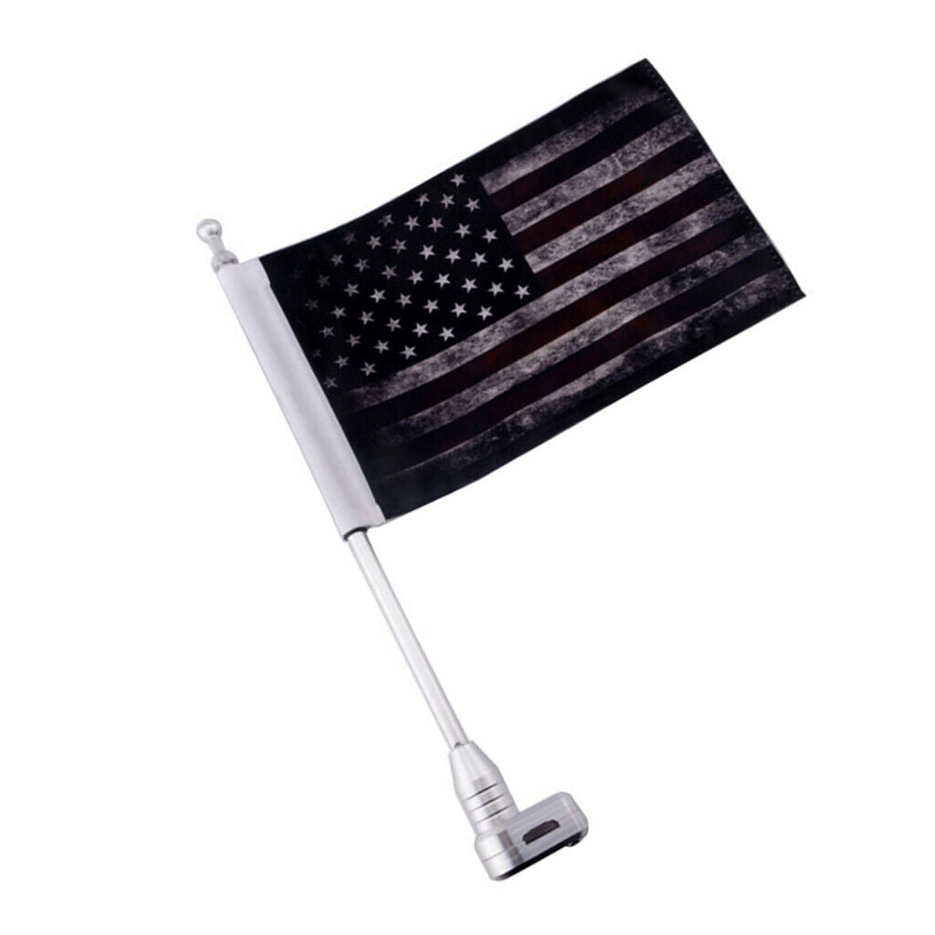 Adjustable 10'' x 7'' American Retro Flag + Luggage Rack + Antenna Kit