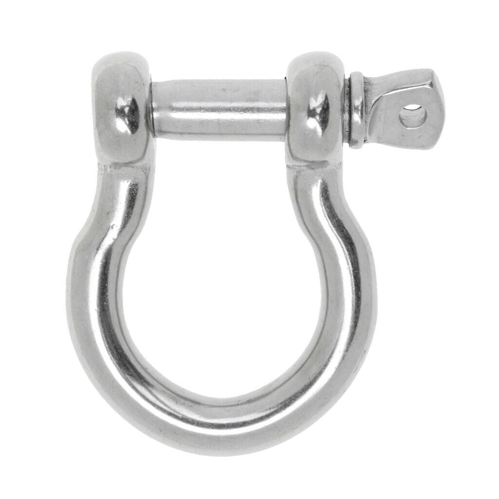 2 Pieces Boat Chain Rigging Bow Shackle Captive Pin 304 Stainless Steel 10mm