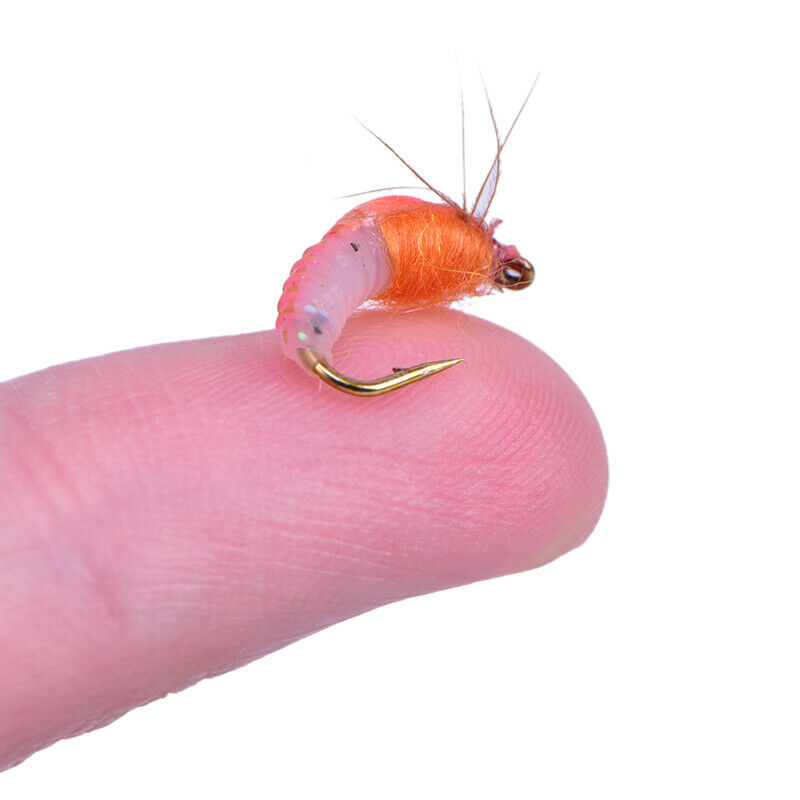6Pcs/box Realistic Nymph Scud Fly For Trout Fishing Artificial Bait Insect L Lt