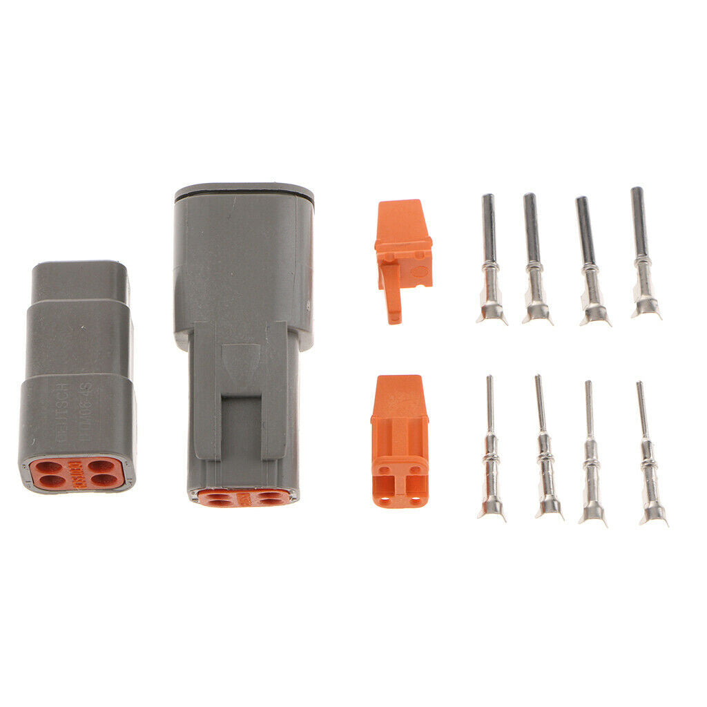 1 Set 4Pins Way Sealed Waterproof Electrical Wire Connector Plugs Terminals