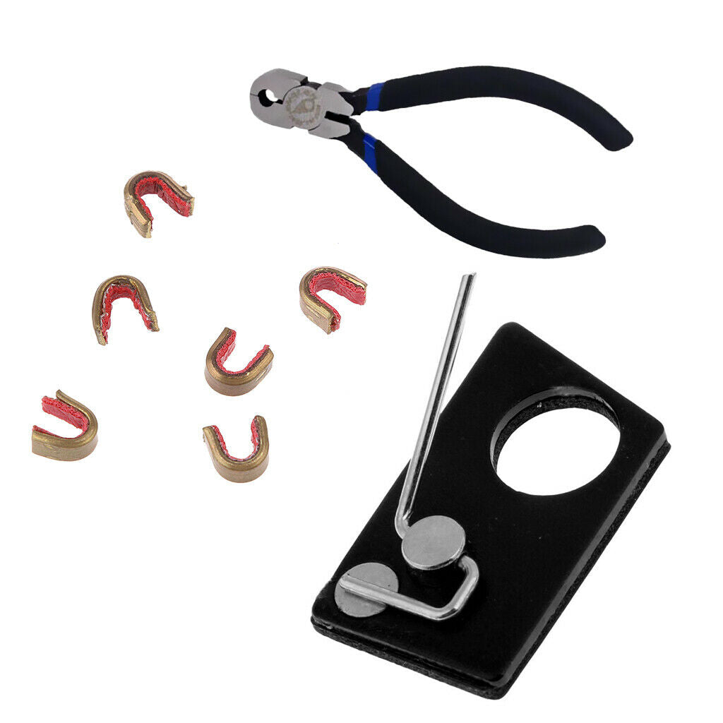 6pcs Bow String Nocking Points + Buckle Clip Plier + Arrow Rest Archery Tool