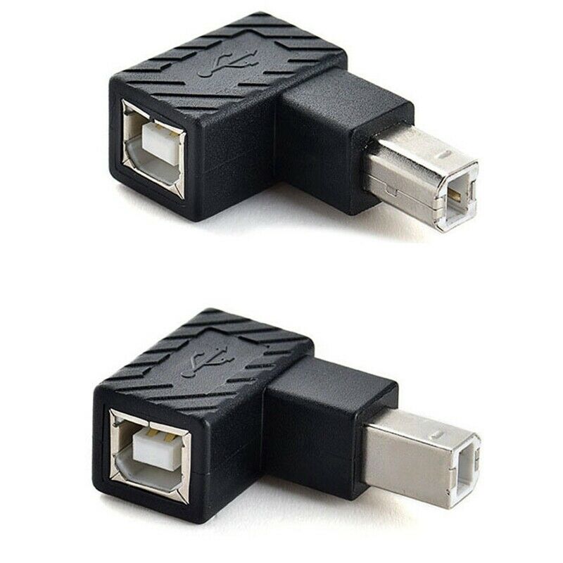 USB 2.0 Type B Print Port Adapter Converter 90 Degree Right Angle Plug ExtenS7K2
