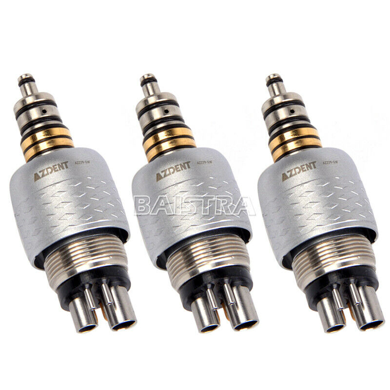 3X Dental Quick Coupling Coupler Connector for 6 Holes RQ-04 Fiber Handpiece