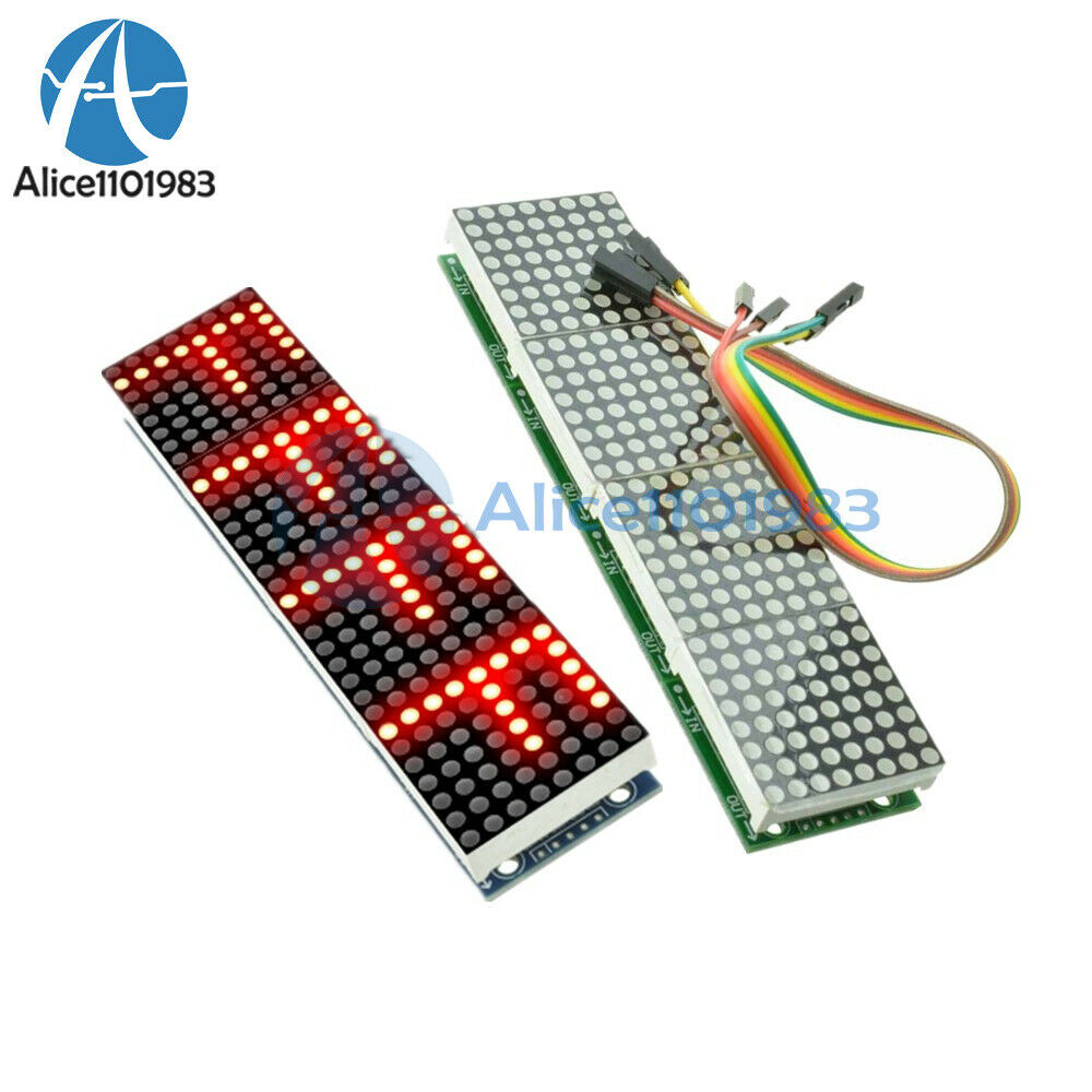 MAX7219 Microcontroller 4 In 1 Display with 5P Line Dot Matrix Module Arduino