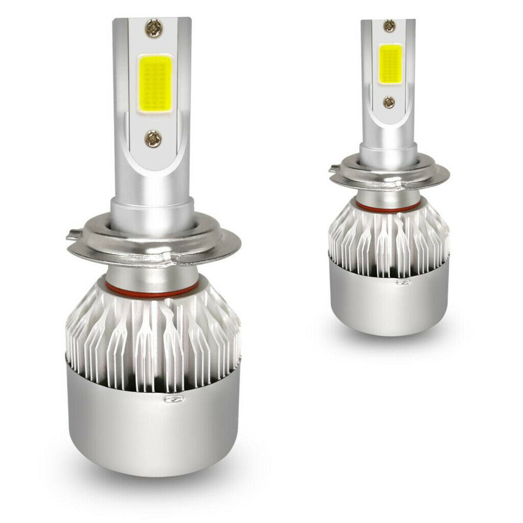 Auto Car COB LED Fog Headlight Bulb Conversion Kit Hi/Lo Beam Lamps H7 6000K