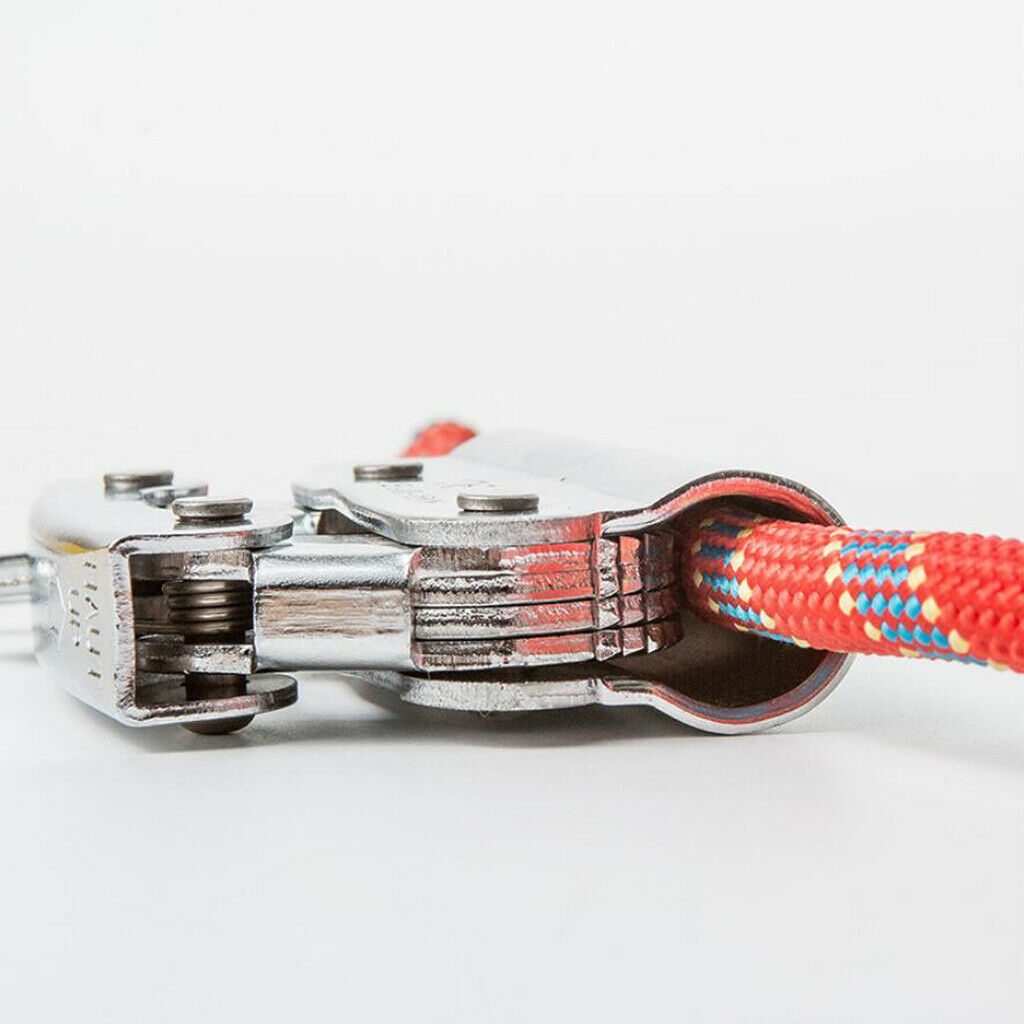 Climbing Fall Protect Carabiner Rope Grab Ascender 11-16mm Rope Rappelling