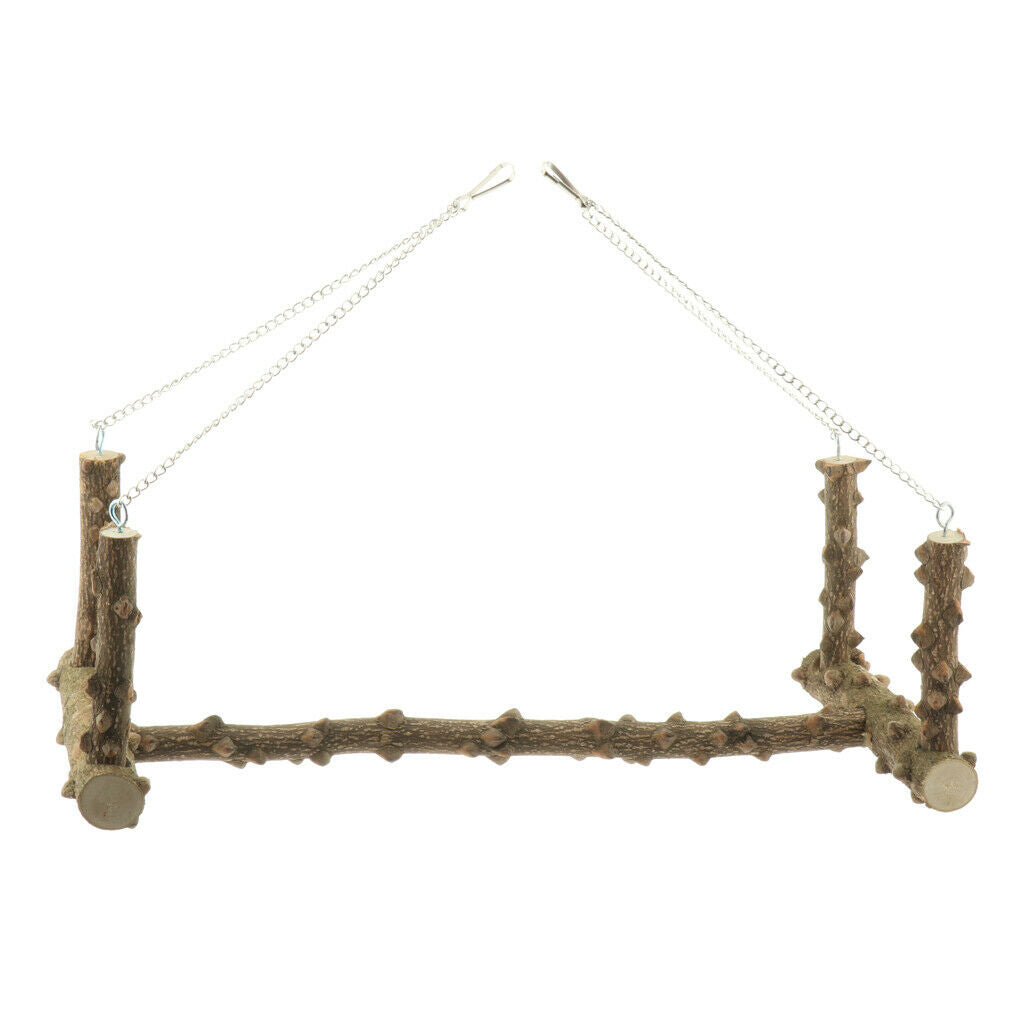 Bird Swing Natural Wood Swing Bird Toys for Birds Parrots Budgies Cockatiels