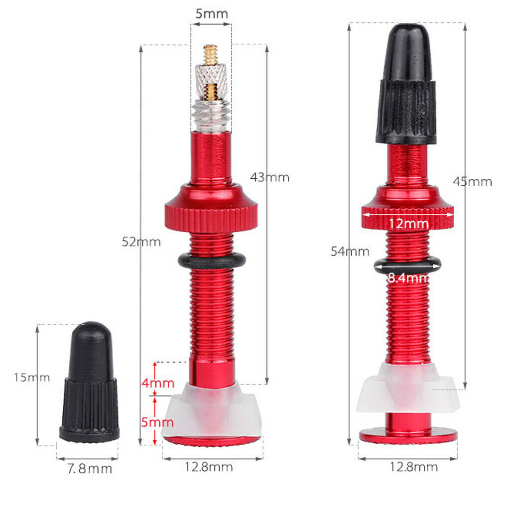 Bike Tubeless Tires Presta Valves Universal Removable Vacuum-Nozzle Blue