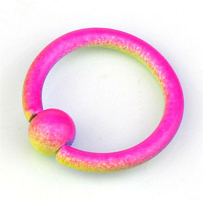 10PCS Body Piercing Round Captive Bead Nose Ring Hoop Stud Gauge Women Jew.l8