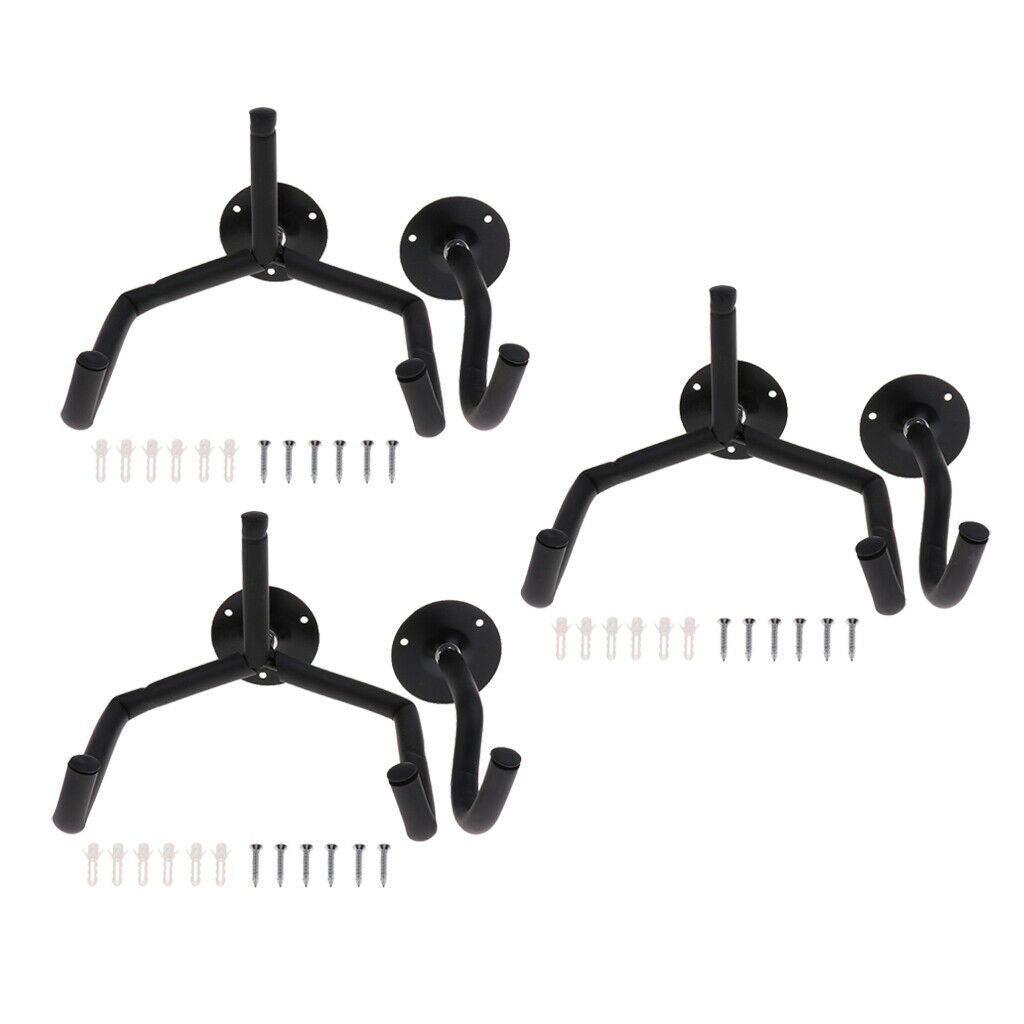 3Pcs Guitar Wall Hanger Hook Stand Bass Music Instrument Base Accessory
