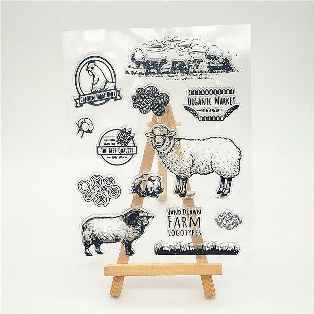 Silicone Clear Stamp Sheep Seal Scrapbooking Embossing Paper Card Album Craft