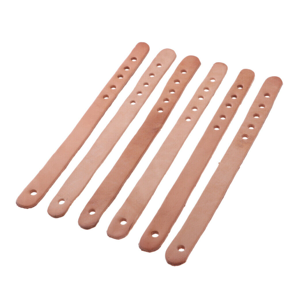 6pcs Pool Eight Ball Billiard Table Pocket Rail Track Slide Leather Belt Set