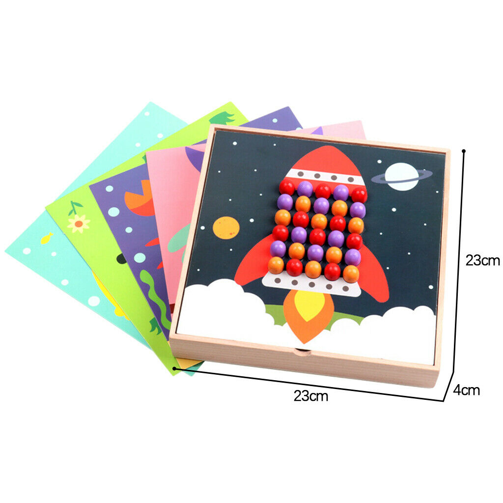 Mushroom Peg Puzzle Mosaic 184Pcs Fun Arts and Crafts for Games Toddler