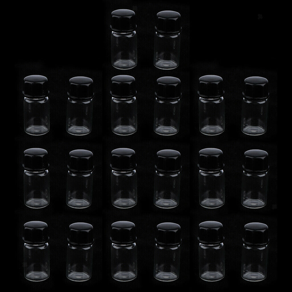 20 Pieces 3ml Essential Oil Bottles Glass Vials Jars For Perfumes Liquid