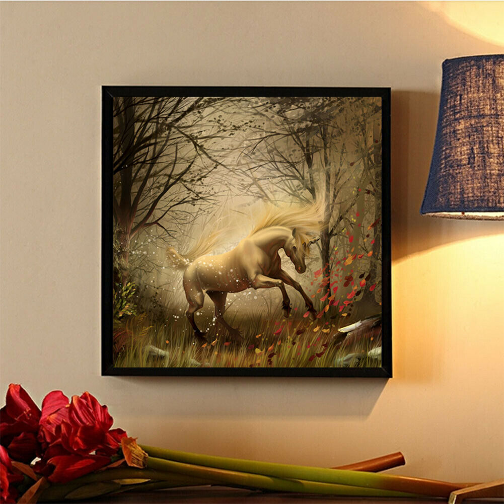 Running Horse 5D Full Drill Diamond Painting Embroidery DIY Cross Stitch @
