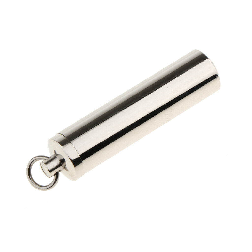 2X Stainless Steel Capsule Pendant Urn Ash Memorial Keepsake DIY Pendant  Small