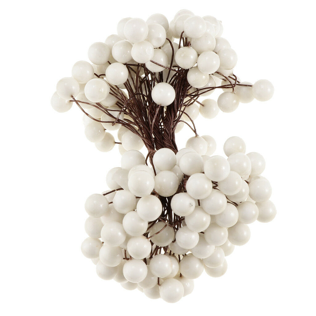 Tree Decor Berries Stems Wedding Christmas Cards Flower Wreath White