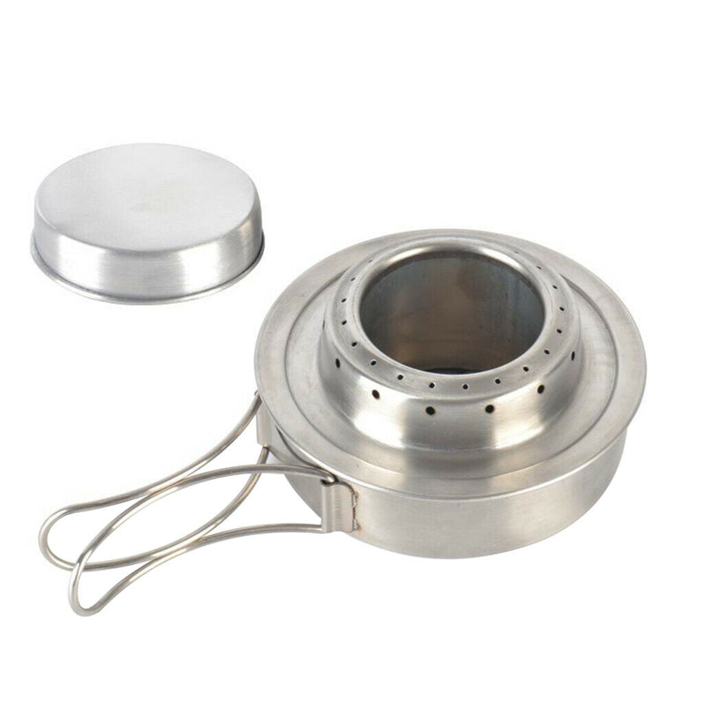 Stainless Steel Backpackers Alcohol Stove Outdoor Burner Picnic Hiking