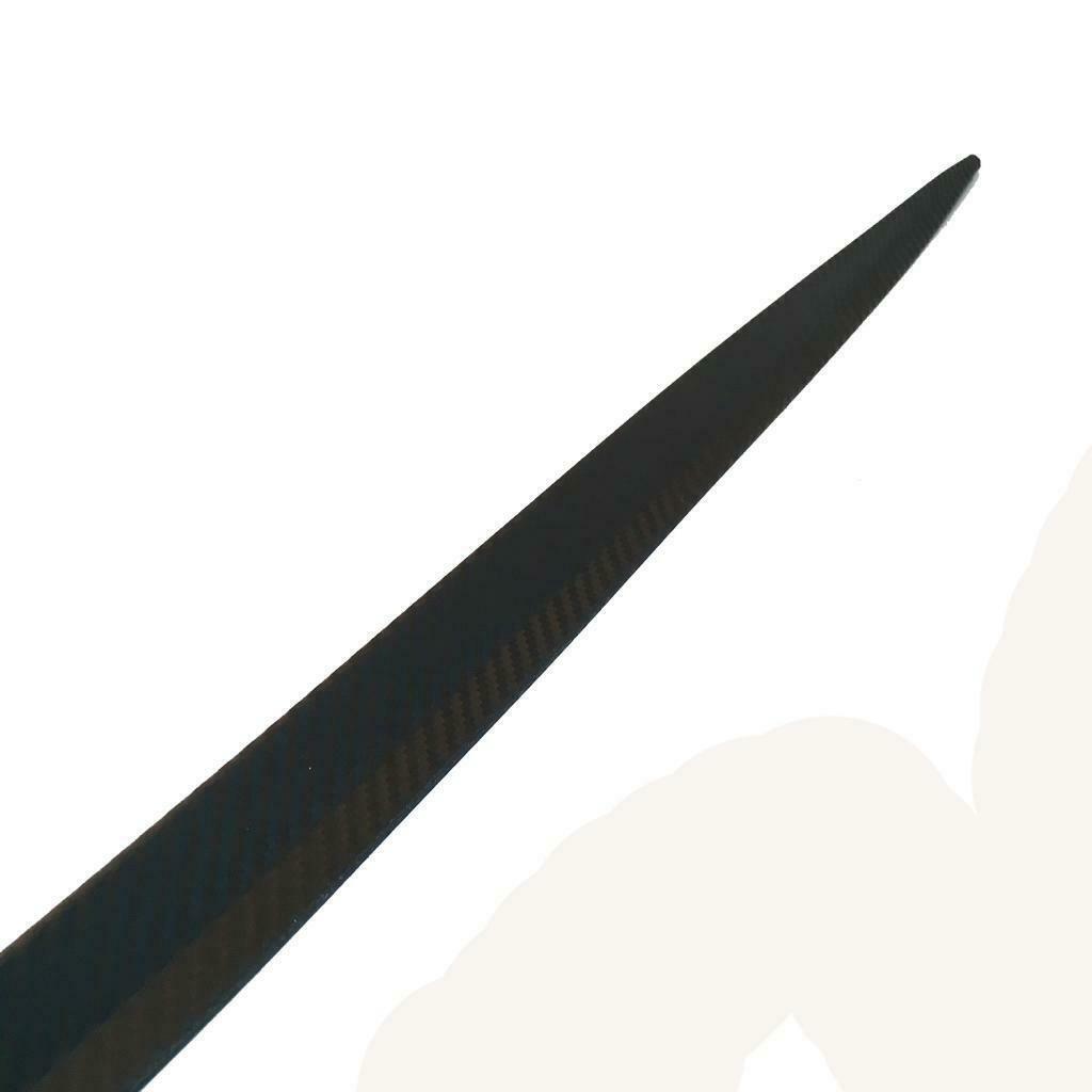 2x Car Fender Arch Wheel Eyebrow Trim Protector Strips Carbon Fiber Black