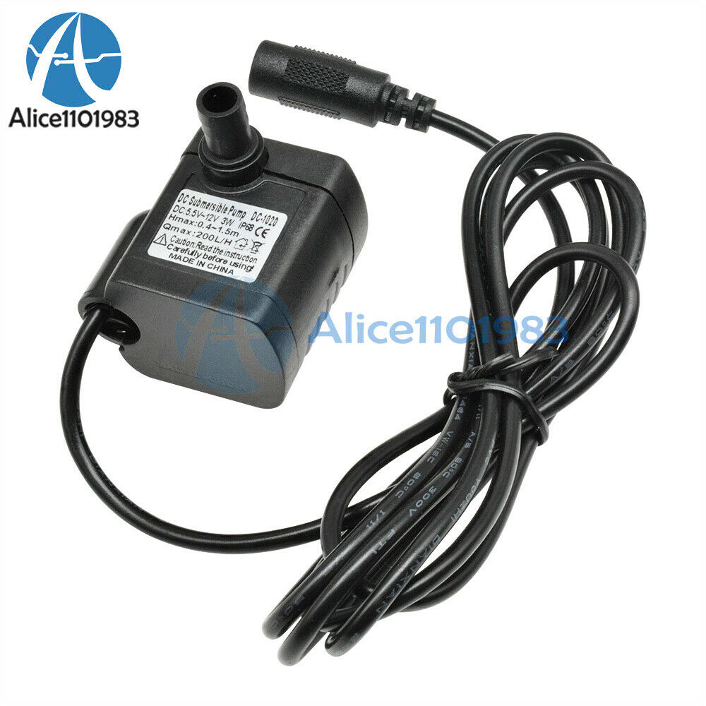 2PCS \3W Submersible Pump Computer USB Plug DC5.5 - 12V DC Water Pump Aquarium