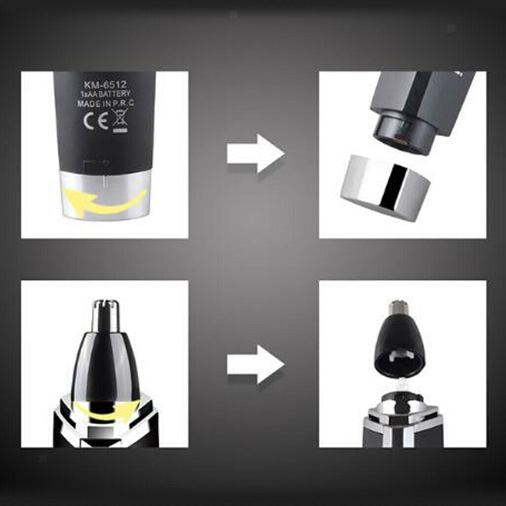 Nose Hair Trimmer Clipper Rinse Clean KM-6512 Cordless Cutter Remover