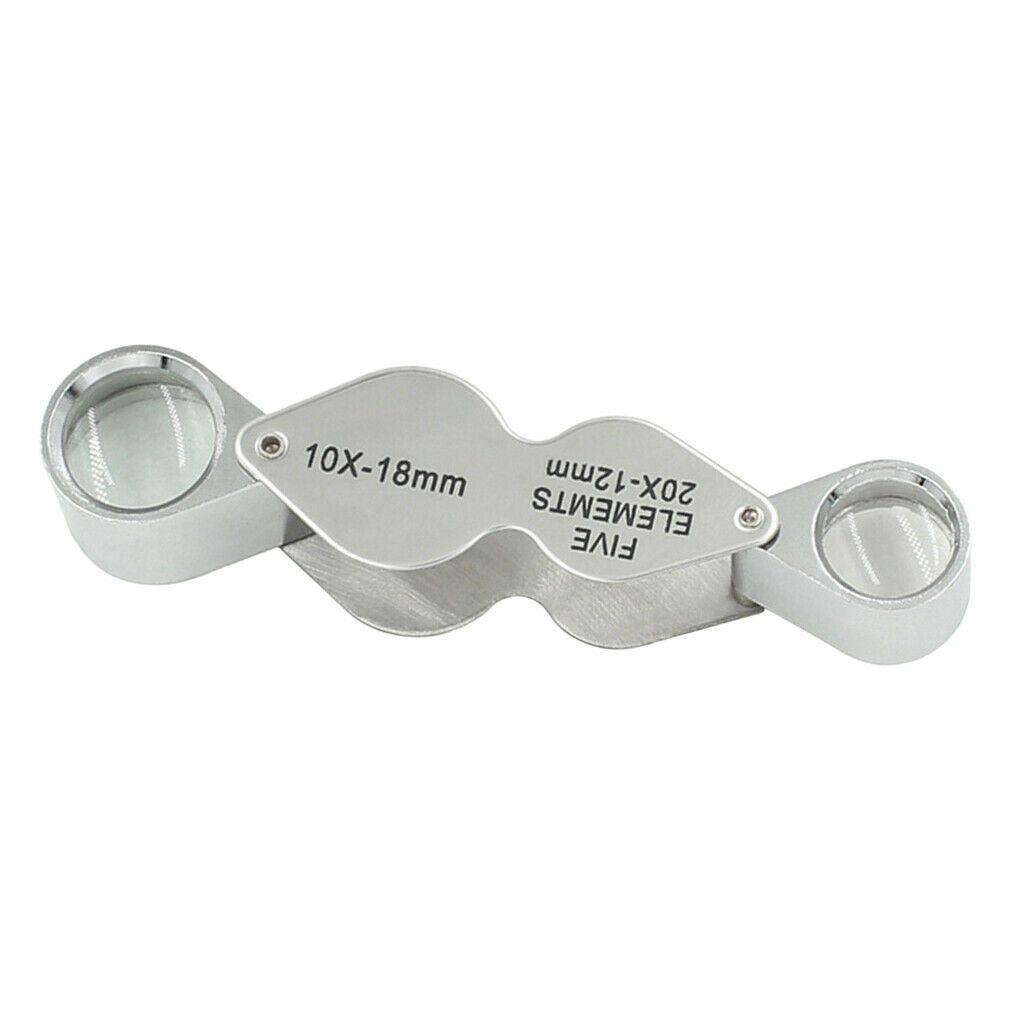 20X 10X Jewellers Loupe Magnifier Magnifying Glass Triplet Dual Lenses