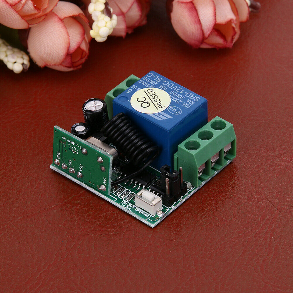 12V Relay Wireless Remote Control Lamp Two Key LED Switch Transceiver @