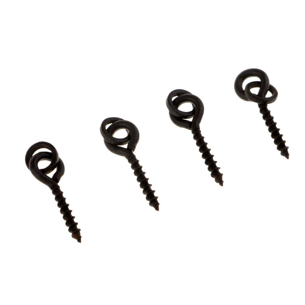25pcs Carp Boilie Bait Screw Fishing Lure Ring Swivels