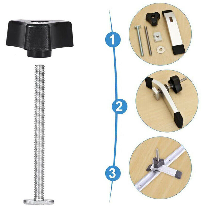4X(T Track Clamp T Track Miter Track Jig Fixture Slot Straight Edge Metal  V4F2)