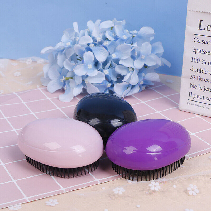Egg Design Magic Hair Brush Round Portable Plastic Comb Scalp Massage Co.l8