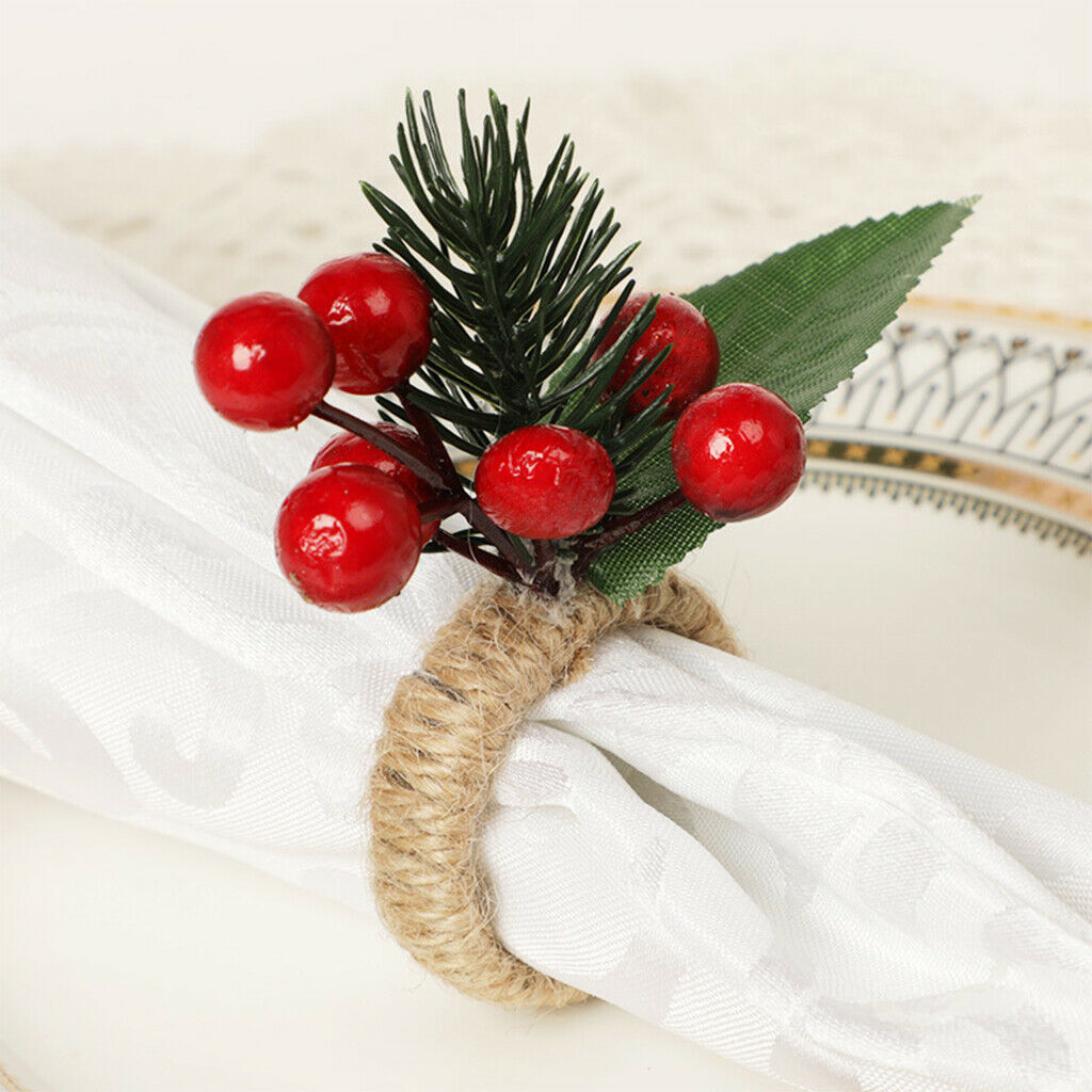 Set of 3 Pine Cone Napkin Holders Rings for Wedding Festival Decor Crafts