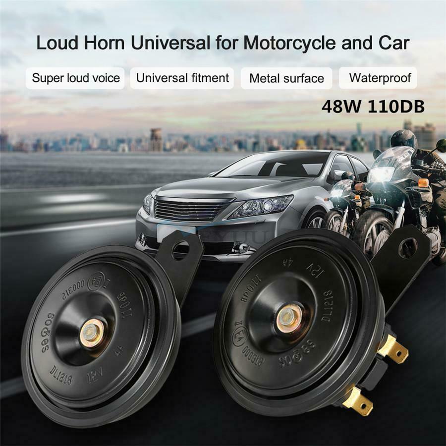 2Piece Car Truck 12V/4A Automotive Electronic Horn 48W Balck Color Universal New