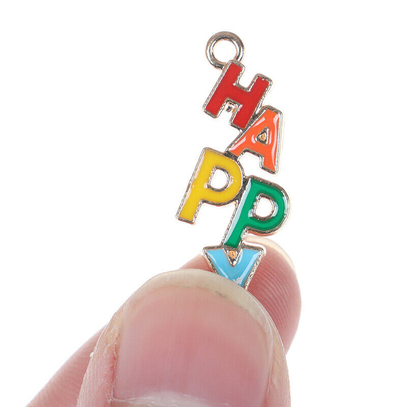 10pcs Happy Style Enamel Charm For Jewelry Fashion Earring Charm Necklace ChaSJ