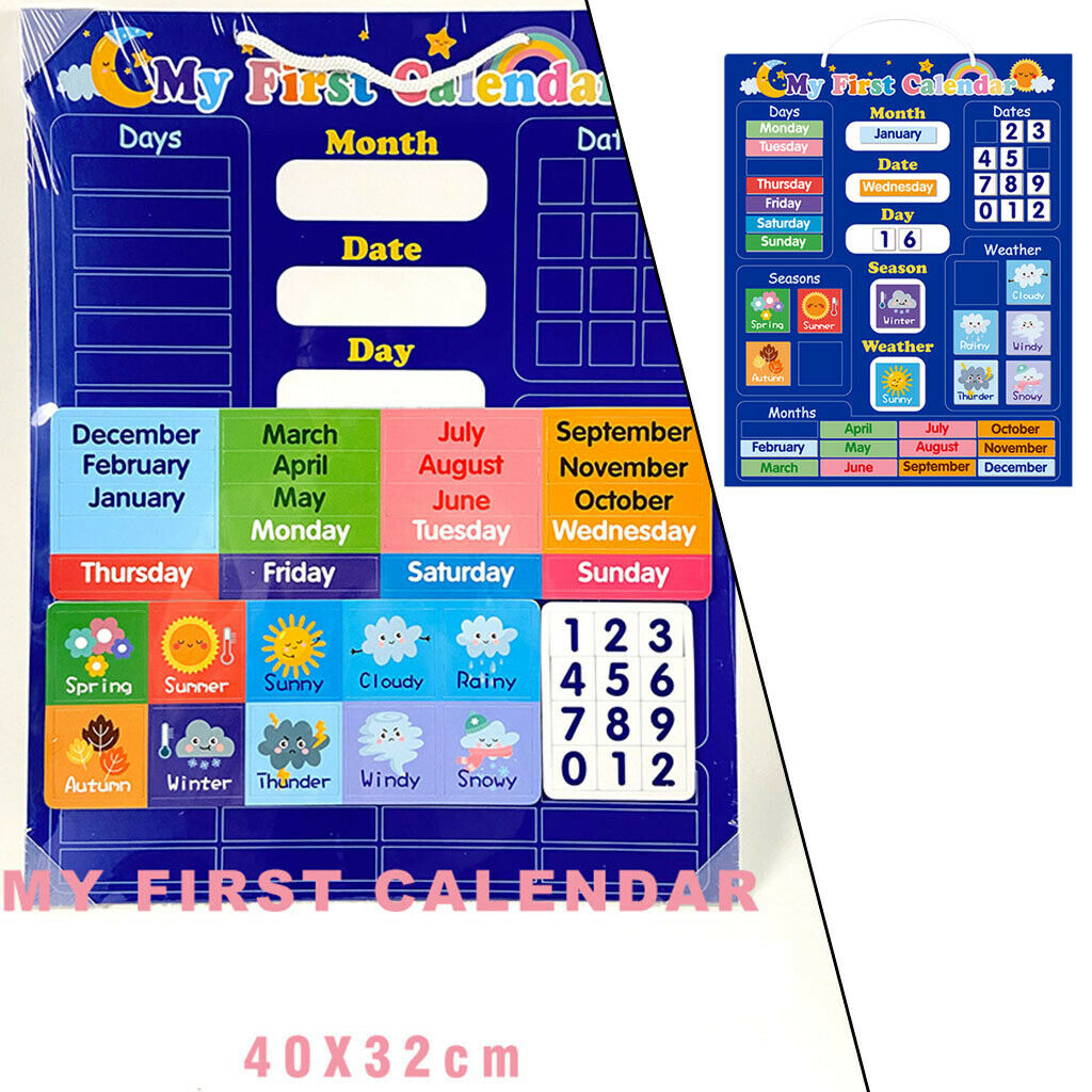 Circle Time Center Classroom Pocket Chart School Calendar and Weather Pocket