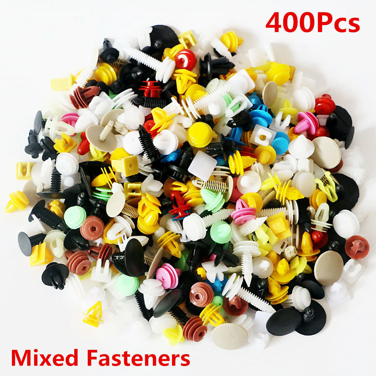 400pc Mixed Car Fastener Auto Fender Door Panel Trim Bumper Retainer Rivet Clips