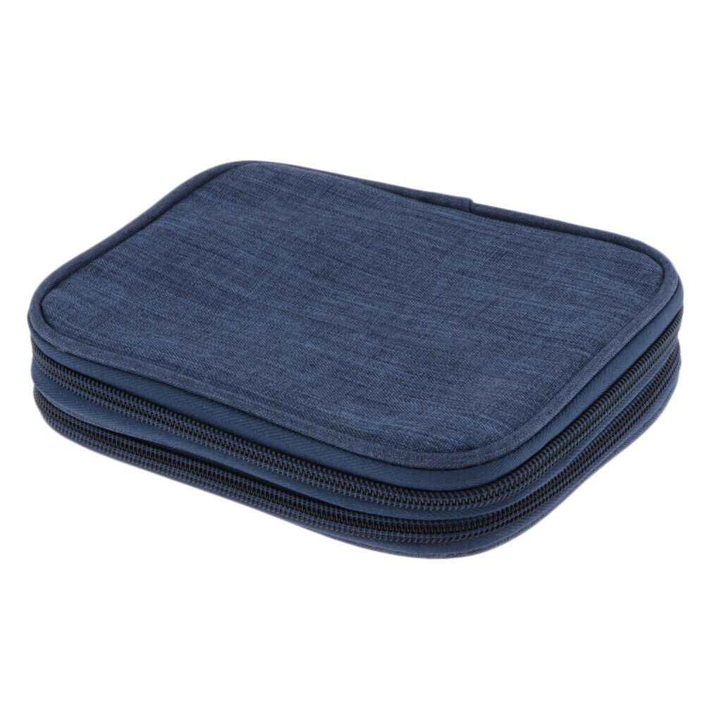 Crochet Hook Case, Organizer Zipper Bag with Web Pockets Sewing Knitting -