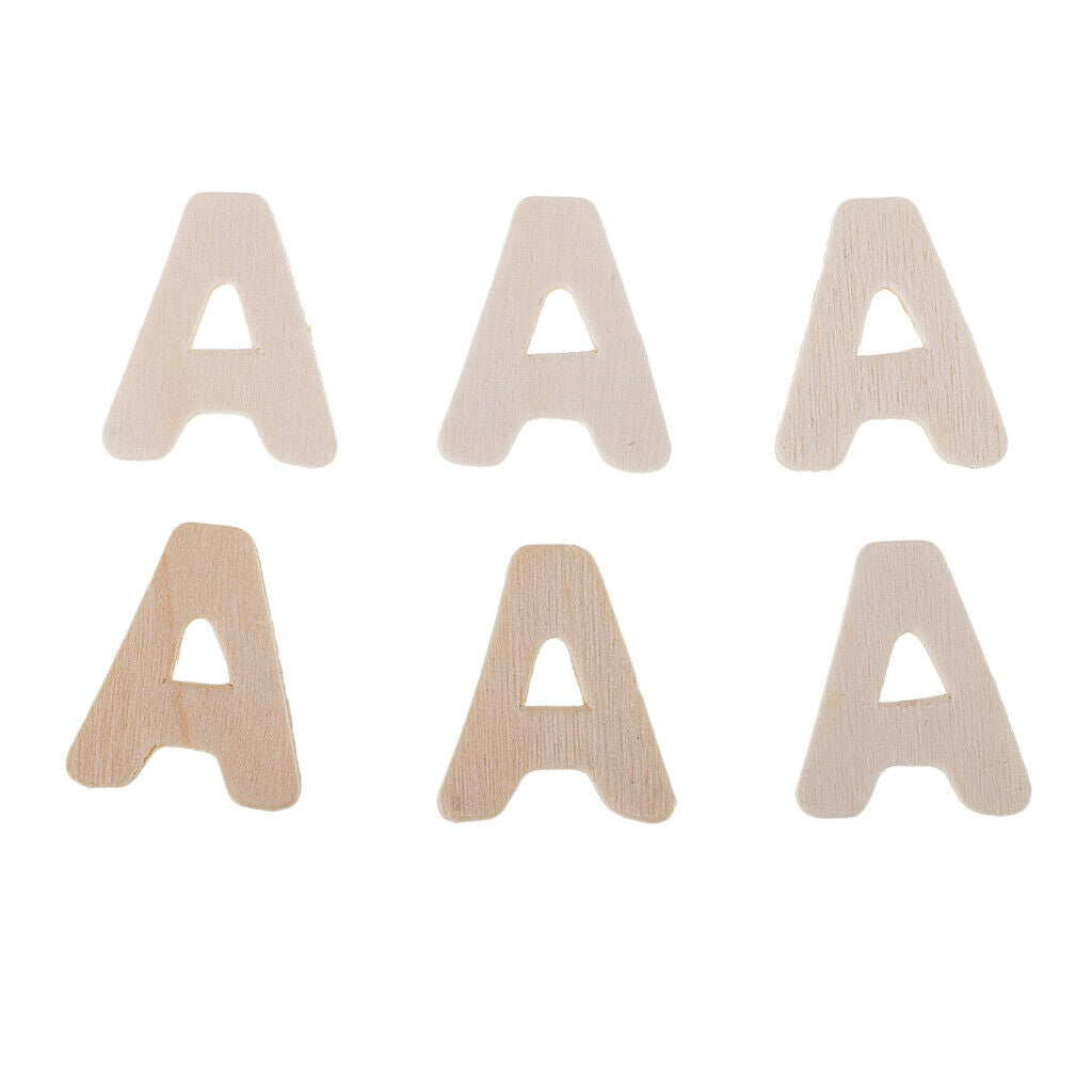 100 Wood Round Log Slices Discs & 156x Wooden A-Z Letter Alphabet for Wood Craft