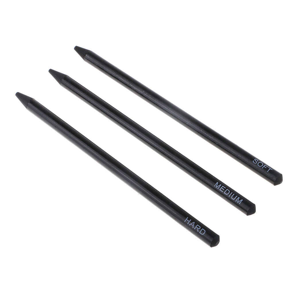 3pcs Sketch Pens Pure Carbon Professional Charcoal Pencils For Drawing Craft