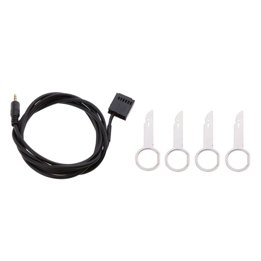 Car 3.5mm Male Aux Audio Input Connector Cable Adapter for Ford Focus Mondeo