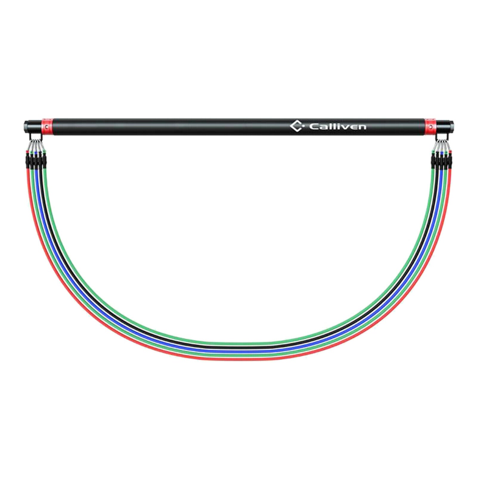 Fitness Pilates Bar Kit Folding Resistance Bands Tubes 100lbs Abdomen Toner