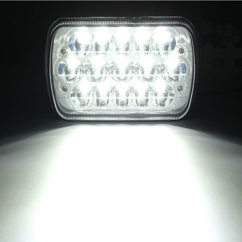 7"x6'' 15LED HID Bulb Light H4 Crystal Clear Sealed Car Van Hi/Lo Beam Headlight