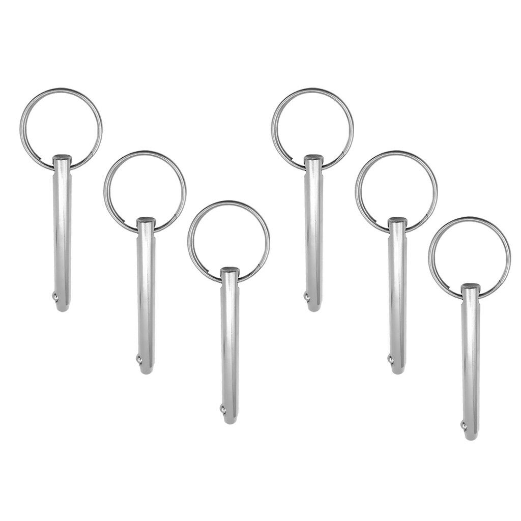 6x Stainless Steel Bimini Top Quick Release Pin 5/16" for Boat Canvas Cover
