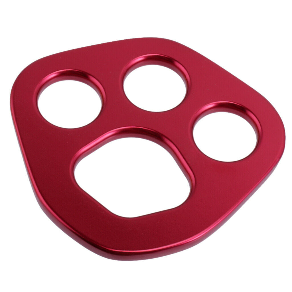 30KN Rigging / Multi Anchor / Descender Rigging Plate Rock Teee Climbing Red