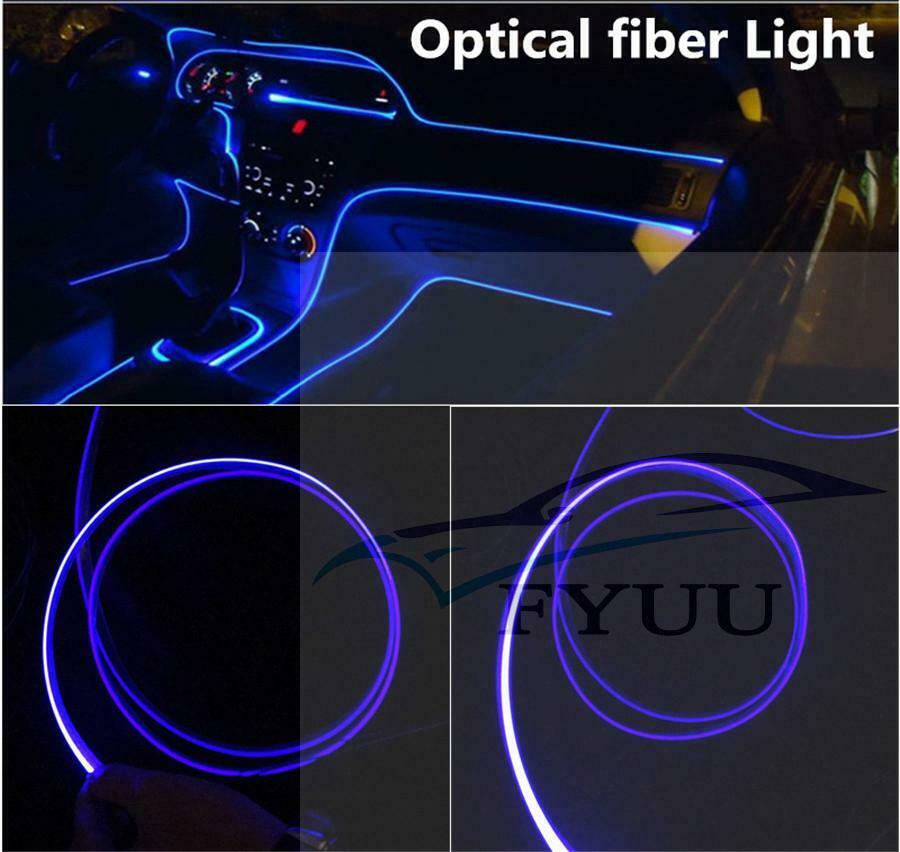 10 in 1 RGB LED With 10M Car Interior Decor Neon EL Fiber Optical Strip Light