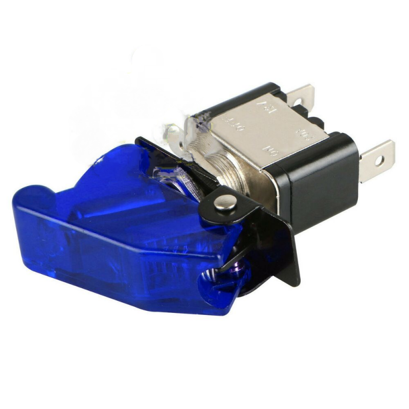 2X Blue Cover LED Toggle Switch Racing SPST ON/OFF 20A ATV 12V New For Car Truck