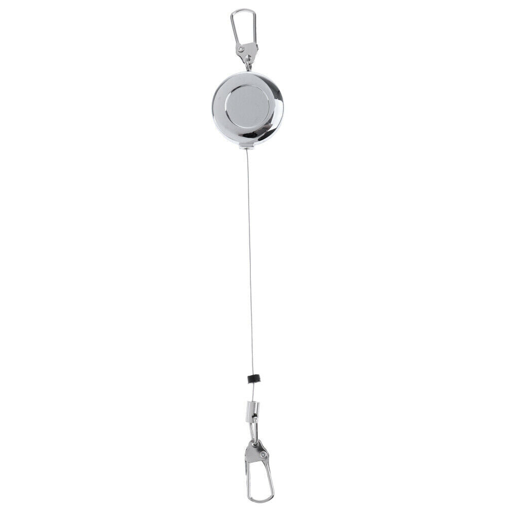 Fishing Zinger Key Chain Retractor Rolling Keyring Carabiner Clip